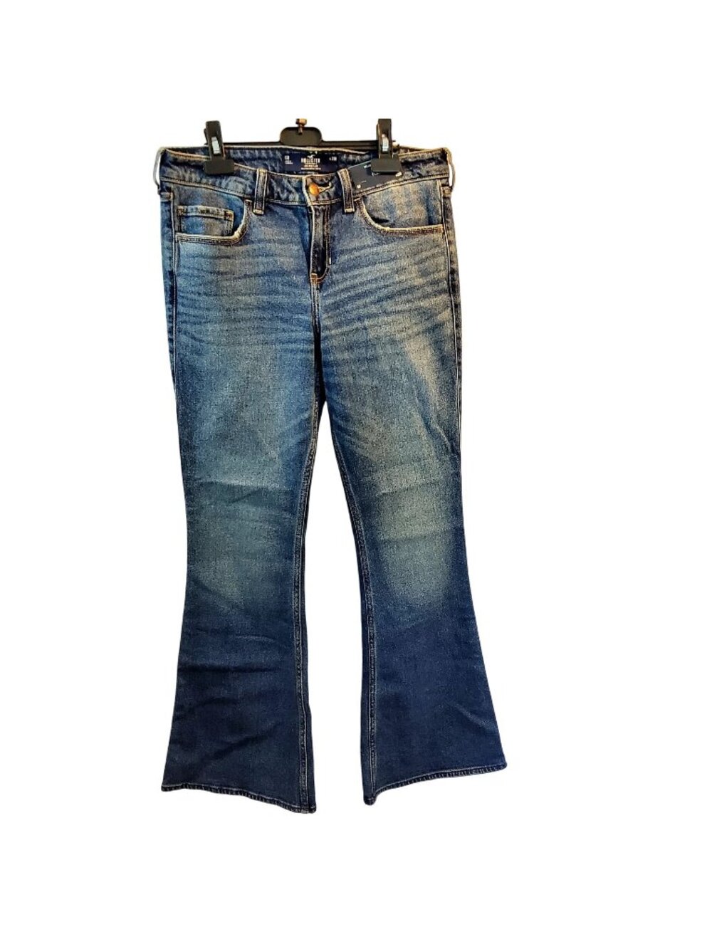 Hollister Womens  Classic five-pocket style Flare Jeans Blue Denim Size 6R